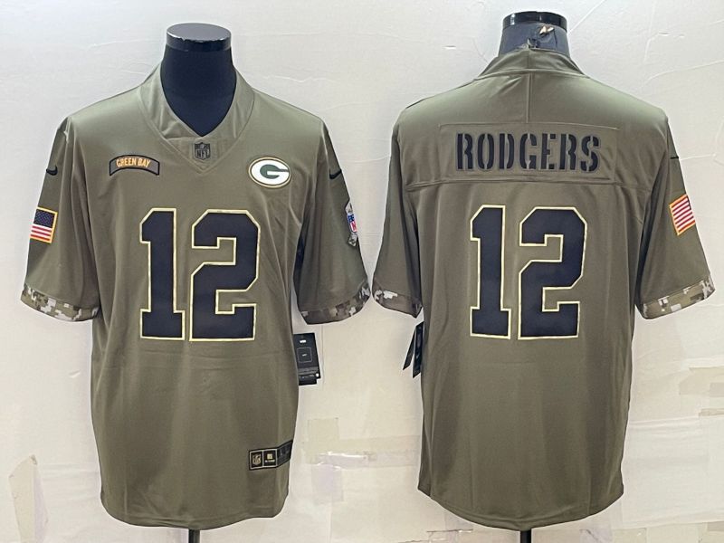 Men Green Bay Packers 12 Rodgers Green 2022 Vapor Untouchable Limited Nike NFL Jersey